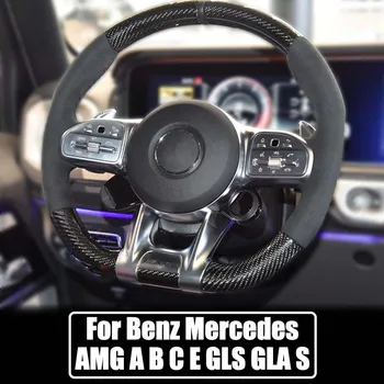 Рулевое Колесо Из Углеродного Волокна Для Benz Mercedes AMG A B C E GLS GLA S C63 W205 W204 W213 2012-2021 PRM Спортивное Рулевое Колесо