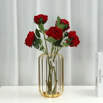 Шелковый Пион, искусственные цветы, Роза, Свадебный декор для дома, Аксессуары для веток, Белый искусственный цветок, Подарки на День Святого Валентина