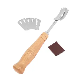Нож для нарезки хлеба с деревянной ручкой, инструмент для нарезки торта или хлеба и защитный чехол для резки кондитерского хлеба для кухни-пекарни