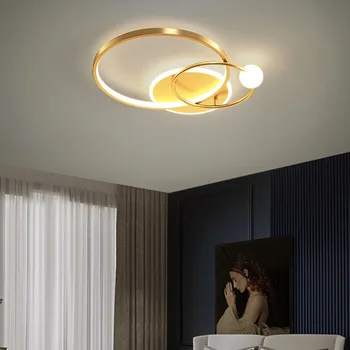 Светодиодный потолочный светильник, гостиная, столовая, спальня, современное и простое украшение дома, Акриловый светодиодный ночник Tieyi
